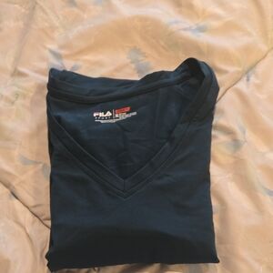 Fila Navy V-Neck T-Shirt